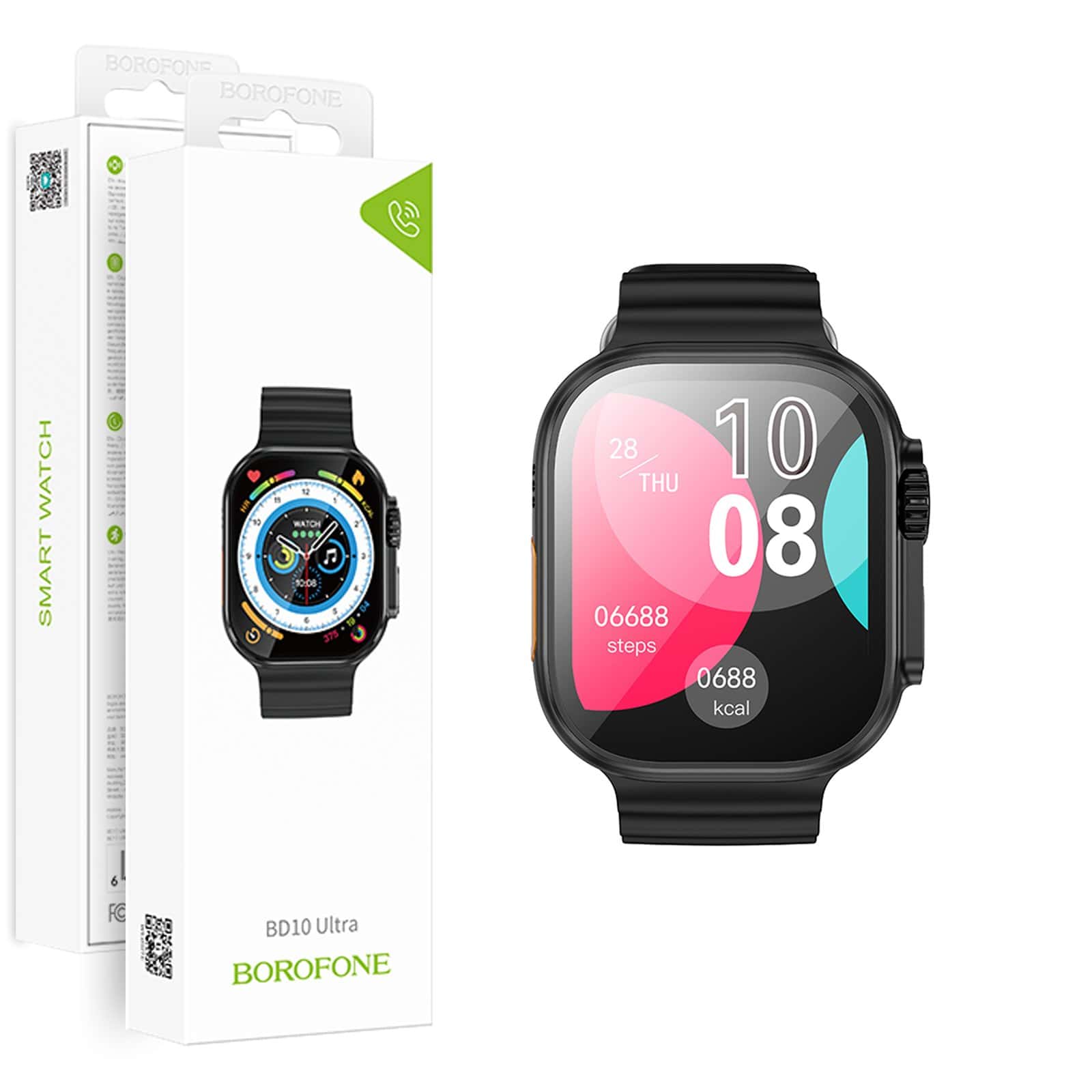 Borofone BD10 Ultra Answer /Make Calls 2 inch Bluetooth 5.3 Sports Smart Watch For Men /Women (Black) Borofone BD10 Ultra Answer /Make Calls 2 inch Bluetooth 5.3 Sports Smart Watch For Men /Women (Black)